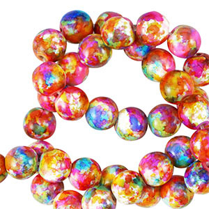 Perles en c&eacute;ramique 8mm Multicolore