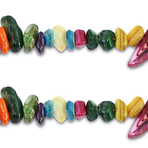 Perles coquillage chipstone Multicolore
