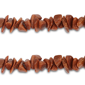 Perles chipstone Paillett&eacute;es marron brique