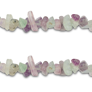 Perles chipstone Fluorine Violet-vert blanc