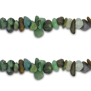 Perles chipstone Rubis zoisite Vert-rouge