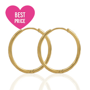 Boucles d'oreilles en acier inox cr&eacute;oles 19mm Dor&eacute;