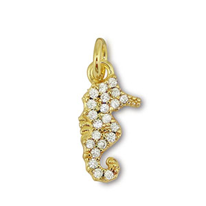 M&eacute;tal TQ laiton breloques hippocampe Dor&eacute;