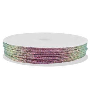 Fil macram&eacute; tress&eacute; 0,8mm Violet m&eacute;tallique