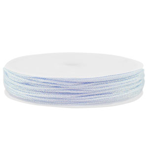 Fil macram&eacute; tress&eacute; 0,8mm Bleu clair-violet m&eacute;tallique