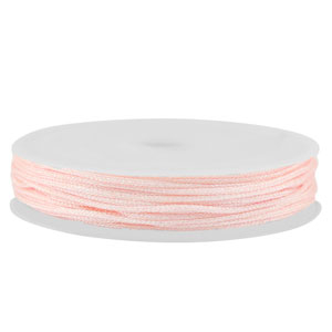 Fil macram&eacute; tress&eacute; 0,8mm Rose clair m&eacute;tallique