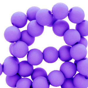 Perles acryliques 6 mm Violet fonc&eacute;