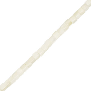 Perles coquillage tube Blanc