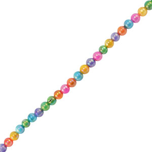 Perles coquillage rond Multicolore