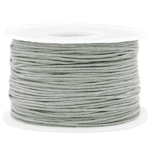 Fil en coton cir&eacute; wax 1mm Gris