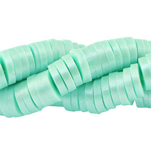 Perles Katsuki Heishi 6mm Menthe doux-pearl shine coating