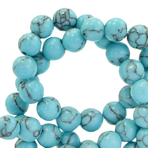 Pierres naturelles Calcite 6mm Bleu turquoise