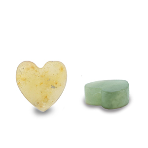 Pierres naturelles perles Quartz c&oelig;ur Vert turquoise multicolore