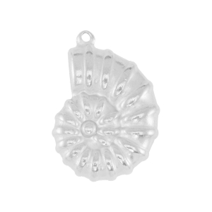 Breloques en acier Inox coquillage Argent&eacute;