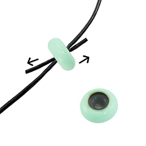 Perles stoppeurs &eacute;maill&eacute;e 10x4mm Vert menthe