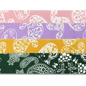 M&eacute;lange de 4 bandanas Rose clair-violet-jaune ocre-vert fonc&eacute;