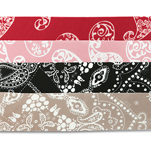 M&eacute;lange de 4 bandanas Rouge-rose clair-noir-taupe marron