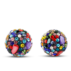 Perles boh&egrave;me rond Multicolore fonc&eacute;