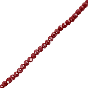 Perles &agrave; facettes 6x4mm disque Heishi Rouge fonc&eacute;
