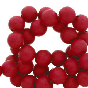 Perles acryliques 4 mm Rouge