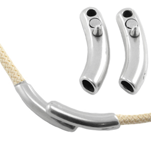 Fermoirs aimant&eacute;s en m&eacute;tal DQ pour cordon (Dreamz) 5mm argent&eacute; antique (sans nickel)