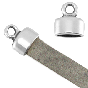 Embouts en m&eacute;tal DQ avec anneau Argent&eacute; antique (sans nickel)