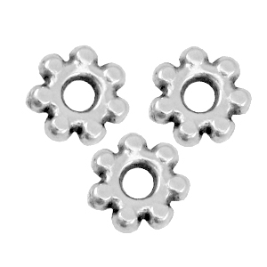 Perles en m&eacute;tal DQ spacer anneau Bali 4.8mm Argent&eacute; antique (sans nickel)