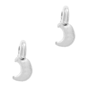 Breloques en m&eacute;tal DQ lune Argent&eacute; antique (sans nickel)