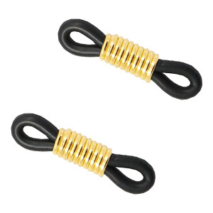 Attache cordon &agrave; lunettes Noir-dor&eacute;