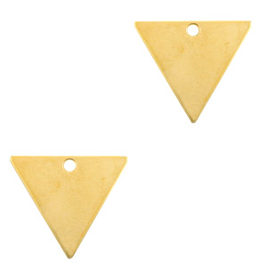 Breloques en m&eacute;tal DQ triangle Dor&eacute; (sans nickel)