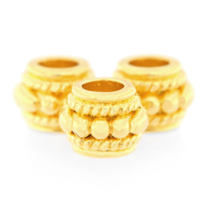 Perles en m&eacute;tal DQ d&eacute;co Dor&eacute; (sans nickel)