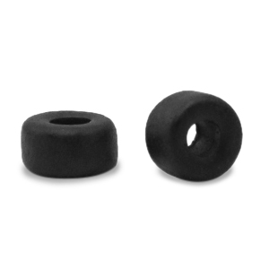 Perles en c&eacute;ramique DQ grecque 7mm Noir