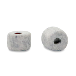 Perles en c&eacute;ramique DQ grecque 5mm Gris