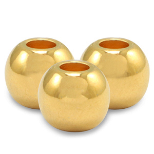 Perles en m&eacute;tal DQ 4mm Dor&eacute; (sans nickel)