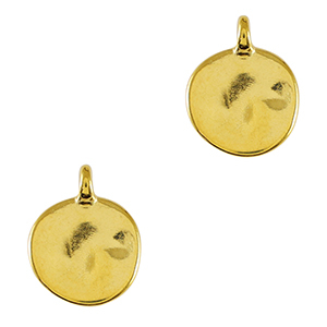 Breloques en m&eacute;tal DQ irr&eacute;gulier 12mm Dor&eacute; (sans nickel)
