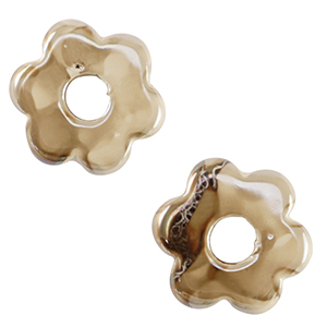 Perles en c&eacute;ramique DQ grecque fleur Greige