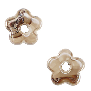 Perles en c&eacute;ramique DQ grecque fleur Greige