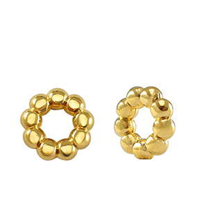 Perles en m&eacute;tal DQ spacer anneau Bali 9mm Dor&eacute; (sans nickel)