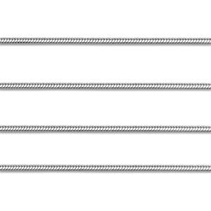 Appr&ecirc;ts en acier Inox cha&icirc;ne maille jaseron serpentine Argent&eacute;