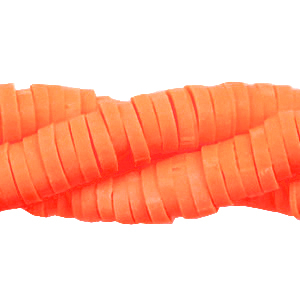 Perles Katsuki 6mm Orange fluo