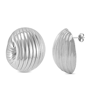 Boucles d'oreilles / puces d&rsquo;oreilles en acier Inox Argent&eacute;