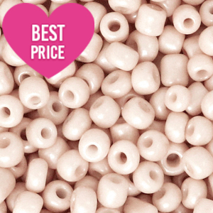 Perles de rocailles 6/0 (4mm) Nude beige