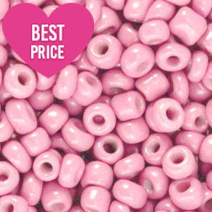 Perles de rocailles 6/0 (4mm) Jolie rose