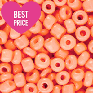 Perles de rocailles 6/0 (4mm) Orange abricot chaud