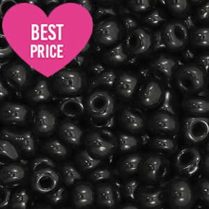 Perles de rocailles 6/0 (4mm) Noir