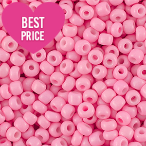 Perles de rocailles 8/0 (3mm) Rose