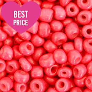 Perles de rocailles 8/0 (3mm) Rouge corail