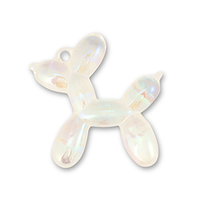 Pendentifs accroche-regard chien ballon Transparant-AB coating