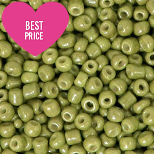 Perles de rocailles 12/0 (2mm) Vert bosquet fleuri