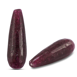 Pierres naturelles perles Quartz goutte Rouge vin de baies